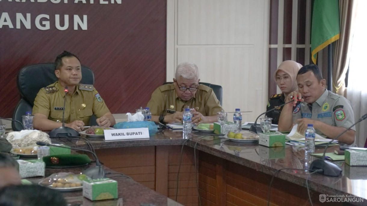 27 Mei 2025 - Wakil Bupati Sarolangun&nbsp; Memimpin Rapat Kordinasi Tim Penangulanan Bencana Karhutla kabupaten Sarolangun Tahun 2025