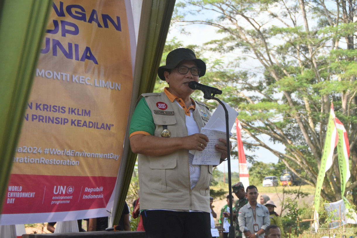 12 Juni 2024 -  Hari Lingkungan Hidup Sedunia Dengan Tema Penyelesaian Krisis Iklim Dengan Inovasi Dan Prinsip Keadilan Di Desa Monti Kecamatan Limun Dan Penebaran Beni