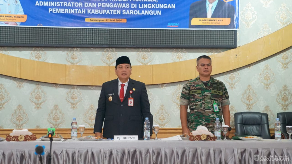 27 Juni 2024 -&nbsp;Pelantikan dan Pengambilan Sumpah Janji Jabatan Pejabat Pimpinan Tinggi Pratama, Administrator dan Pengawas di Lingkungan Pemerintah Kabupaten Sarolangun