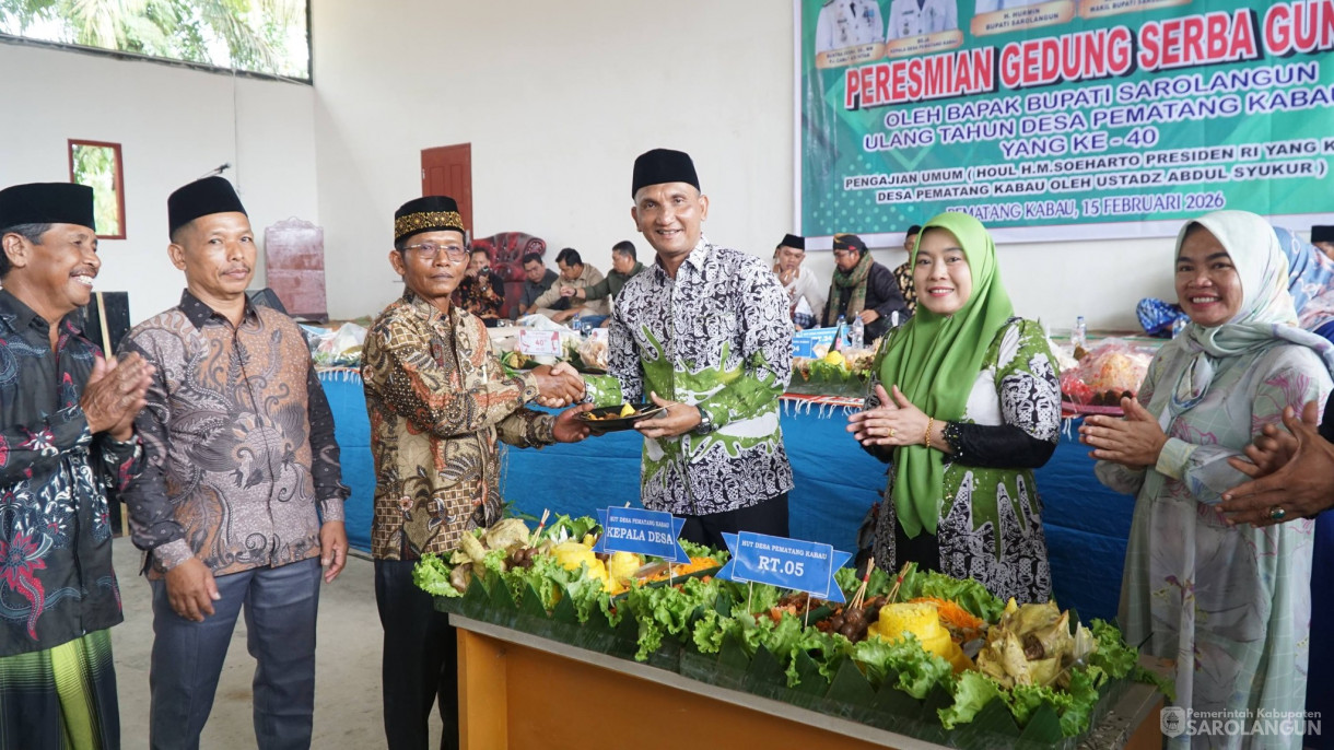 15 Februari 2026&nbsp;Peringatan Ulang Tahun Desa Pematang Kabau yg ke 40, sekaligus Peresmian Gedung Serba Guna Desa Pematang Kabau