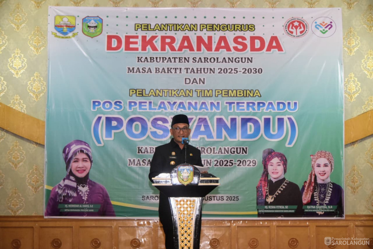 13 Agustus 2025 -&nbsp;Pelantikan Pengurus Dekranasda Kabupaten Sarolangun dan Tim Pembina Posyandu Kabupaten Sarolangun