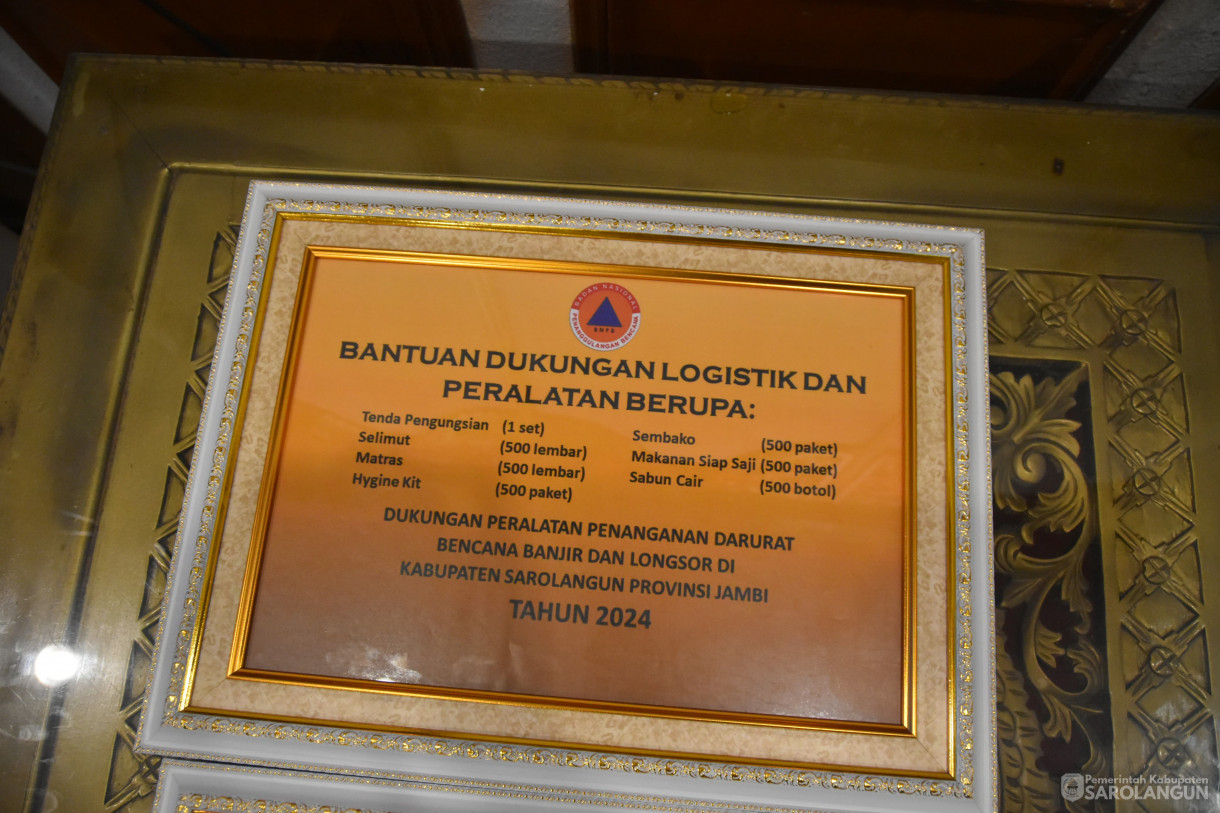 25 Januari 2024 - Rapat Koordinasi Penanganan Bencana Banjir Dan Longsor Provinsi Jambi Tahun 2024 Di Auditorium Rumah Dinas Gubernur Jambi