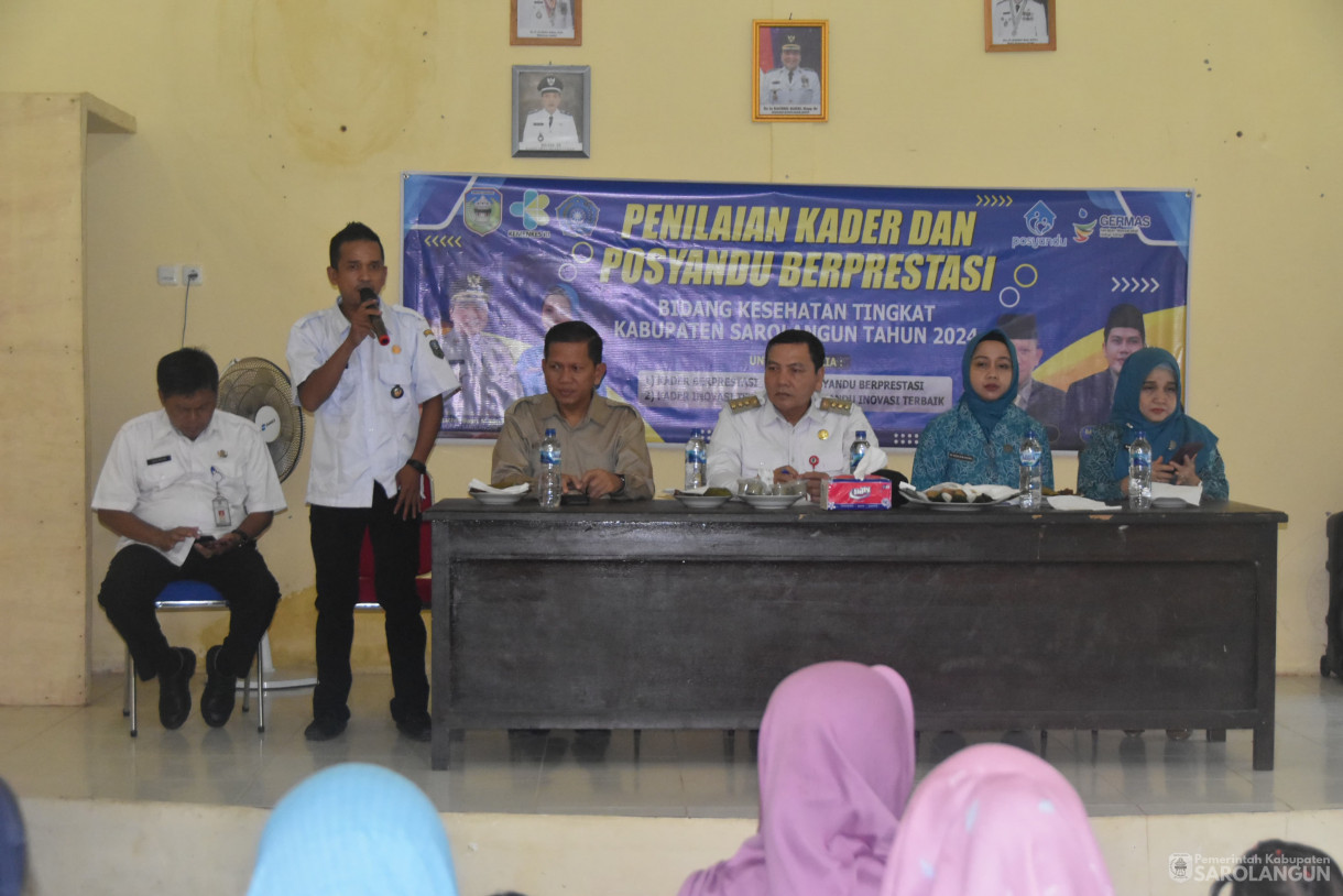 26 Juni 2024 - Penilaian Kader Dan Posyandu Berprestasi Bidang Kesehatan Tingkat Kabupaten Sarolangun, Bertempat di Kantor Desa Muara Cuban Kecamatan Batang Asai