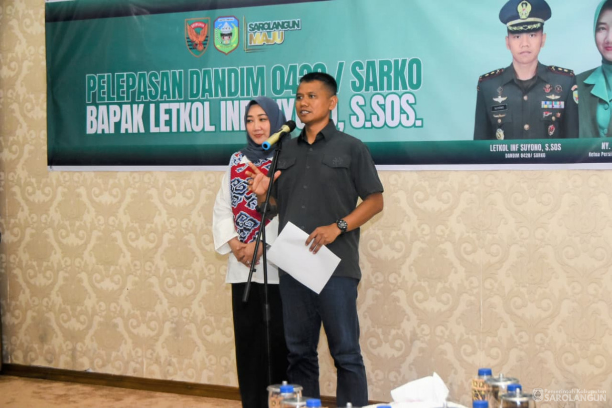 28 Agustus 2025 pelepasan Dandim 0420 Sarko Letkol Inf Suyono S.Sos di Rumah Dinas Bupati Sarolangun