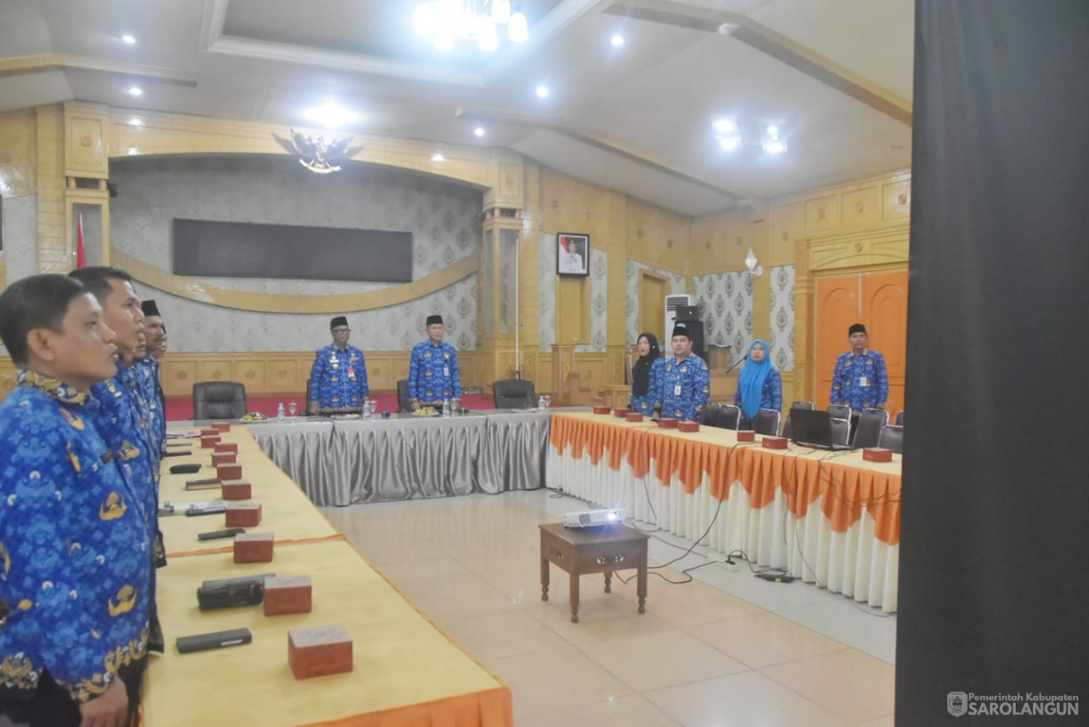 9 Desember 2024 - Acara Puncak Peringatan Hari Antikorupsi Sedunia Tahun 2024 Secara Daring, Bertempat di Ruang Aula Utama Kantor Bupati Sarolangun