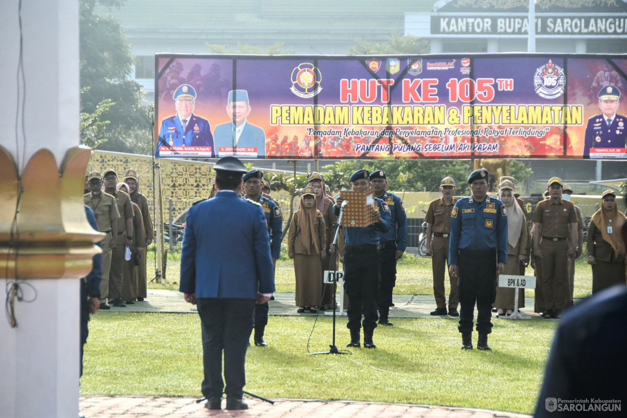 4 Maret 2024 - Upacara Peringatan HUT Pemadam Kebakaran dan Penyelamatan Ke 105 Di Lapangan Gunung Kembang Sarolangun