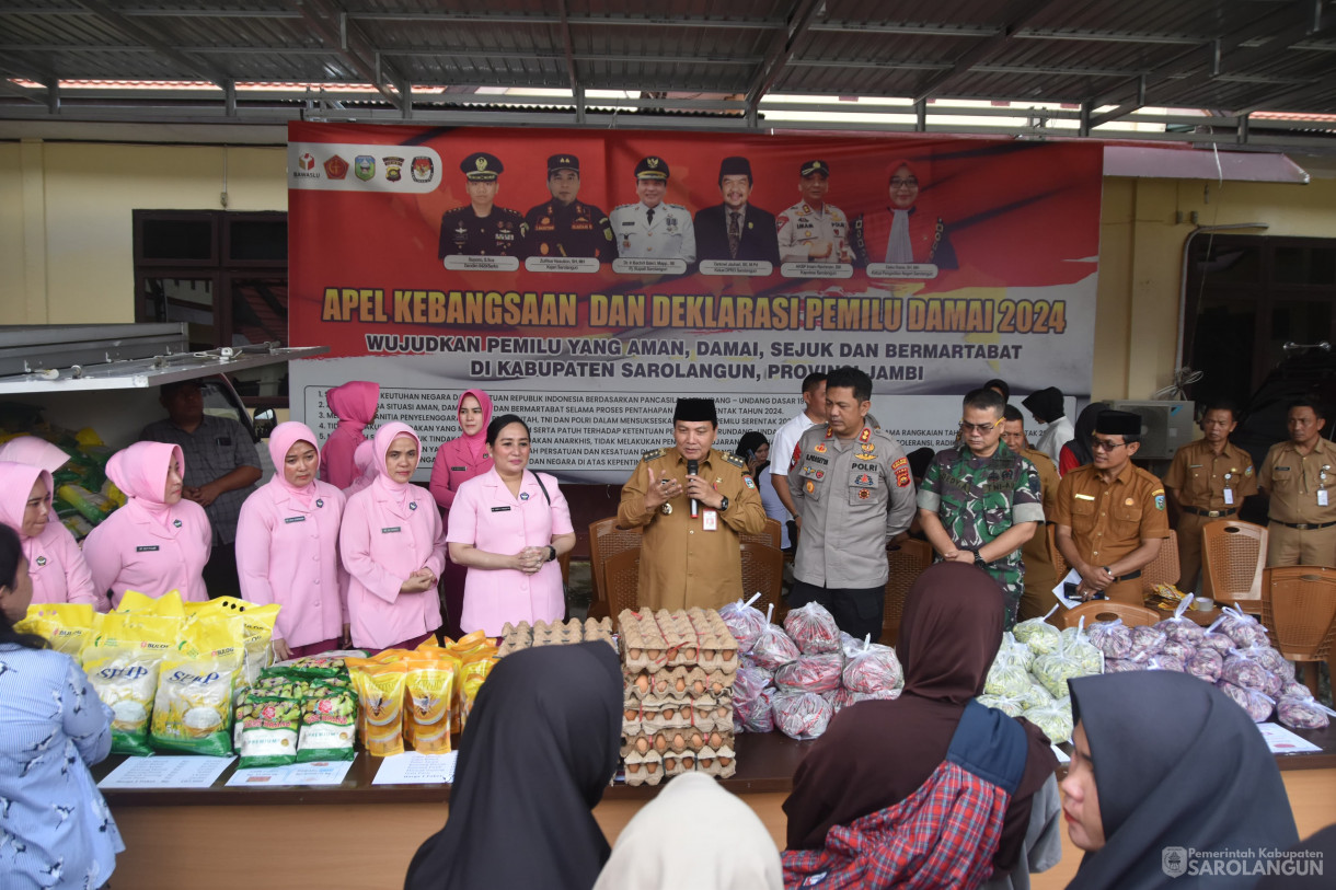 25 Maret 2024 - Operasi Pasar Murah Bersama Yayasan Kemala Bhayangkari Peduli Di Halaman Polres Sarolangun