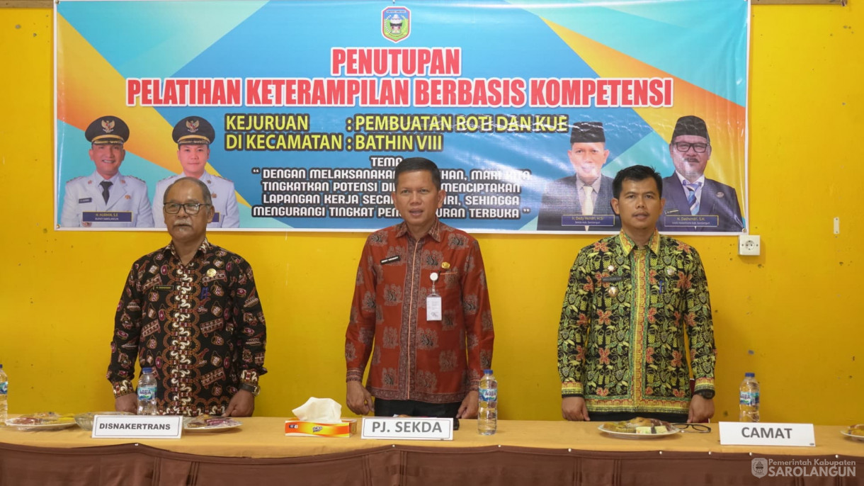 12 Juni 2025 - Penutupan Pelatihan Keterampilan Berbasis kompetensi Bertempat di Ruang Aula Kantor Camat Batin VIII