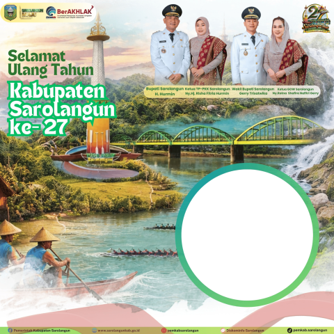 Pratinjau twibbon HUT KE-27 KABUPATEN SAROLANGUN